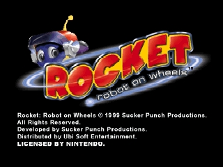 Rocket - Robot on Wheels (USA) Title Screen